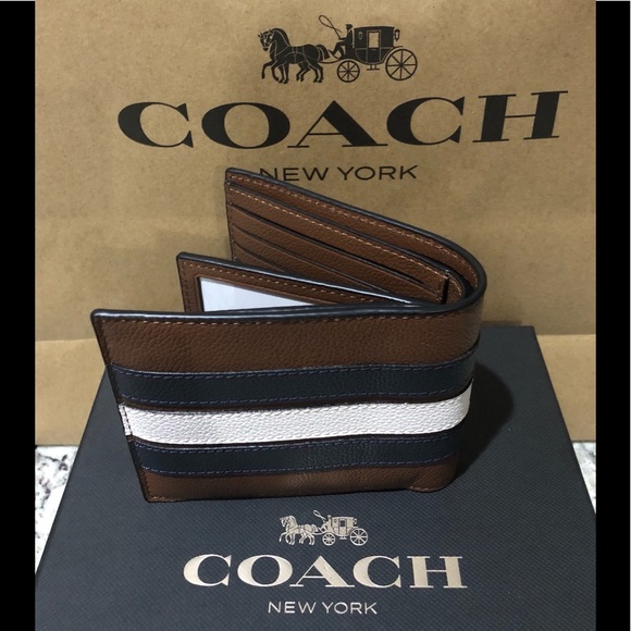 NWT Authentic Coach 3-in-1 Varsity Stripe Wallet - Picture 5 of 7